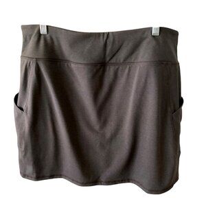MTA Sport Woman's Grey two pocket Skirt  built in Shorts Athletic  Size 1X